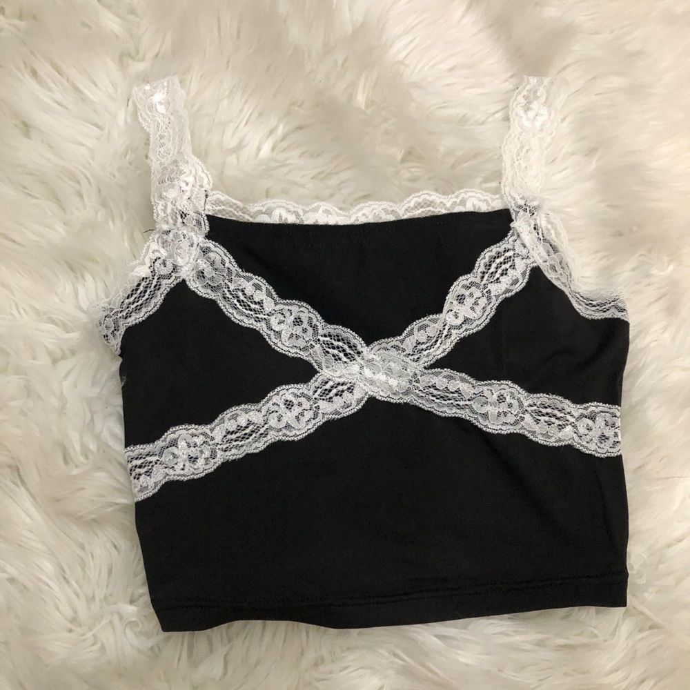 Black Lace Tank Top